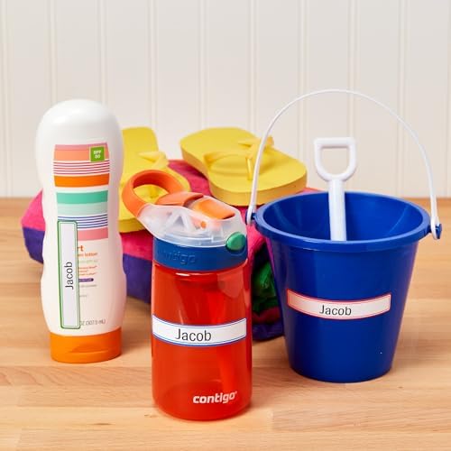 Avery Durable Labels for Kids' Gear, 5/8" x 3-1/2", Assorted Border Colors, Water-Resistant Labels, 35 Total (41440) - Image 3