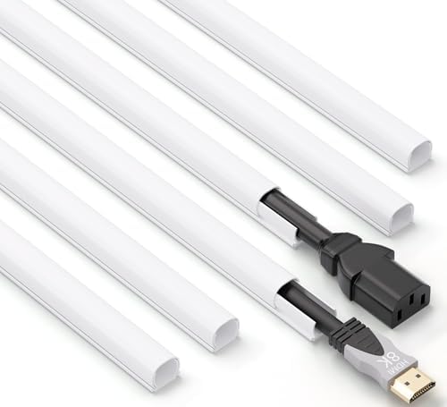 ZhiYo 85in Cord Hider for One Wire, White Cord Covers for Wires on Wall by ZhiYo