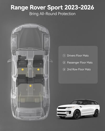 3W Floor Mats for Range Rover Sport 2023-2026 (NOT RR/LR Discovery Sport) - Image 3