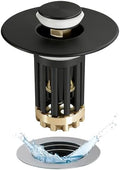 Anlige 3 in 1 Pop Up Bathroom Sink Stopper, Bathroom Sink Drain Strainer by Anlige