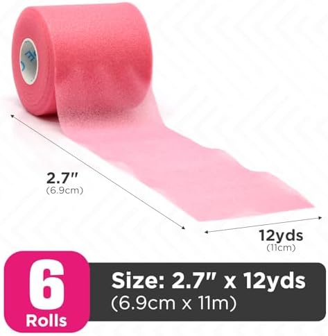 OK TAPE Pre Wrap Tape Athletic Foam Underwrap for Sports 6-Rolls, 72 Yds - Image 3