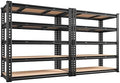 Romorgniz 48" W Garage Shelves 5 Tier Storage Shelves Organizers,3000LBS Heavy Duty Adjustable Shelving Unit,Garage Shelves Metal Shelf for Basement, Warehouse,Commercial,School,72.02" H x 24.4" D,2P by Romorgniz