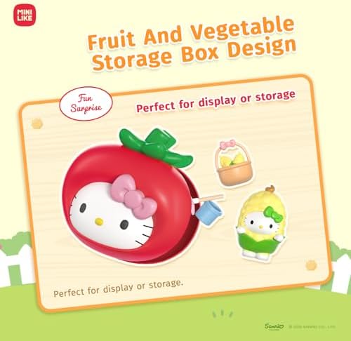 Sanrio Blind Box Hello Kitty Mini Figures Storage Box Joyful Farm Series Bean Mystery for Car Accessories Decorations Home Decor Birthday Gifts, Three Pieces in One Box, Random One Figure - Image 5