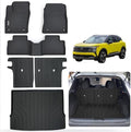 Floor Mats & Trunk Mat & Backrest Mat for 2025 2026 Nissan Kicks TPE All Weather Protection 2 Rows Car Floor Liners & Cargo Liners (Fit Upper Layer) with Velcro Rear Seats Backrest by ASINRI
