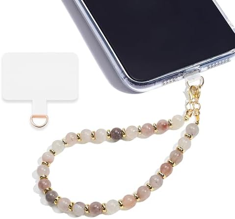 Marble Beaded Phone Wrist Strap for Women, Detachable Design by Lostars