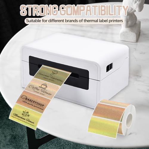 2''x1'' Holographic Direct Thermal Barcode Labels,Self-Adhesive Thermal Printer Stickers for Address Design DIY Logo Business（Morandi Dots） - Image 3