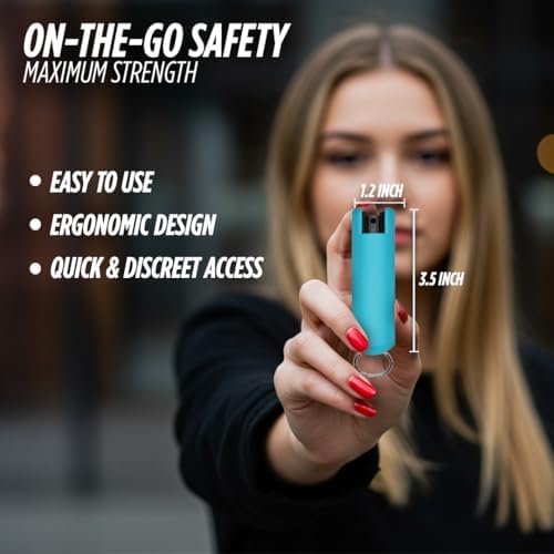 Guard Dog Security Quick Action Pepper Spray Self Defense Keychain, Maximum Strength 1.44 MC, OC Spray, 16-Foot Range, Twist-Lock Safety, Belt Clip for Easy Carry for Women and Men, Made in USA - Image 3