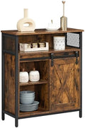 VASAGLE Buffet Cabinet, Coffee Bar with 1 Sliding Barn Door by VASAGLEbySONGMICSHOME