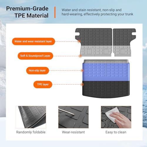 powoq Cargo Mat & Backrest Mats Compatible with 2017-2025 Jeep Compass - Image 5