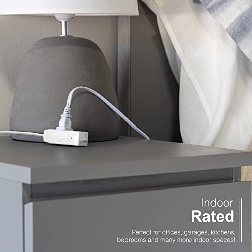 GE 3-Outlet Flat Extension Cord 3 Ft Grounded Extension Cord - Image 5