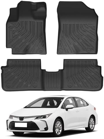 Corolla Floor Mats - Car Mats for Toyota Corolla 2009-2013, All Weather Floor Mat for Corolla Accessories, Heavy Duty Rubber Mats, Car Accessories by cartist