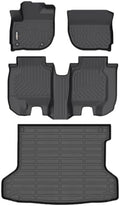 GINOWY-Floor Mats & Cargo Liner for Honda HRV 2016-2022 AWD Models, TPE All Weather HR-V Car Mats Custom fit Anti-Slip Trunk Cargo Mat Waterproof HRV Accessories Mats Black by GINOWY