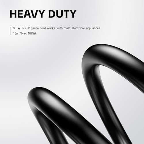 EP 50 Ft 12/3 SJTW Lighted Outdoor Extension Cord, Black - Image 5