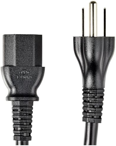 Amazon Basics Universal Replacement Power Cord for PC, Monitor, TV, Printer, 3-Prong, 18 AWG, 125 Volts, 15 feet, Black - Image 5