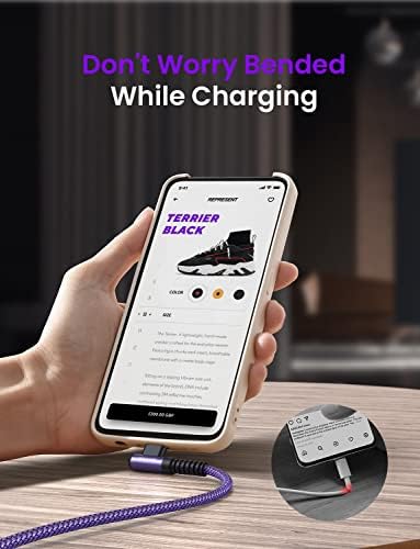 AINOPE USB C Charger Cable, 3.1A Type C Charger Cable Fast Charging, [2 Pack, 2M] Right Angle USB c Fast Charger Cable Compatible with Samsung Charger Type c, Huawei, Google Pixel, Sony Xperia, LG - Image 5