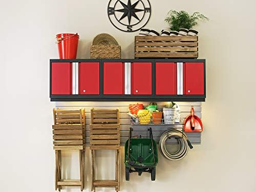 NewAge Products Red Bold Series 9PC Garage Cabinetry Set · 24-Gauge Steel · Fully Welded · 156" W x 18" D x 76.75" H, 50682 - Image 6