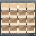 Quantum Storage Systems QLP-1819-210-16IV Gray Louvered Panels Complete Package with Bins, 18" L x 19" H, Ivory by QuantumStorageSystems
