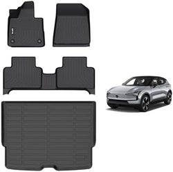 AIPOIL® Custom Fit TPE Floor Mats & Cargo Liners for 2025-2026 Volvo EX30, All-Weather Waterproof Stain-Resistant Durable Raised Edge Black Full Car Accessories by AIPOIL