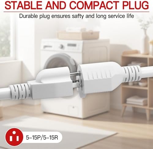 Skrizcable 16/3 Short Extension Cord 6 FT, White Extension Cord Indoor - Image 5