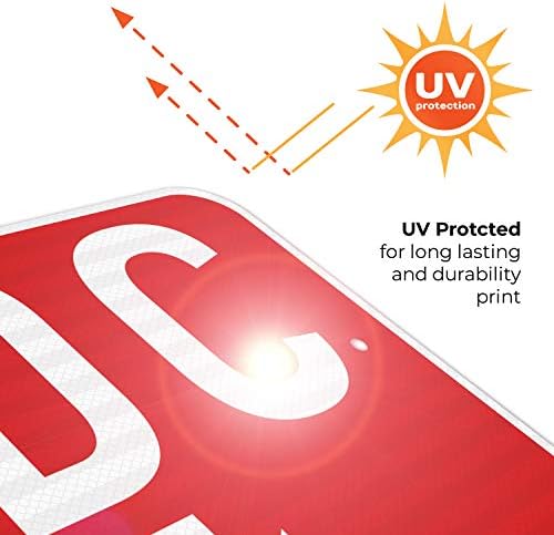 FDC Down Arrow Sign, Red Background, - Image 7
