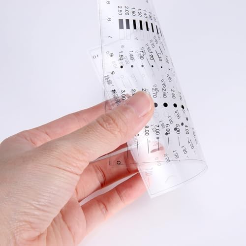 HARFINGTON 3pcs High Precision SEC Size Estimation Chart 101x101mm 0.12mm Transparency Flaw Detection Film Ruler for Diameter and Line Width Defects Measuring - Image 5