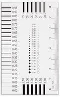 HARFINGTON High Precision SEC Size Estimation Chart 8cm Transparency Flaw Detection Film Ruler for Diameter and Line Width Defects Measuring by HARFINGTON