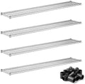14x72 4-Pack Chrome Wire Shelf, NSF Metal Storage Rack Shelving Add-On Extra Tier Replacement by Zedfire