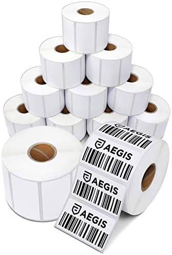 2.25" X 1.25" Direct Thermal Labels (12000 Count, 12 Rolls) by AegisAdhesives
