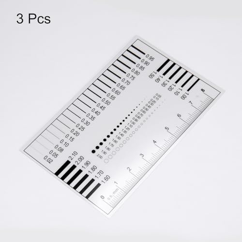 HARFINGTON 3pcs High Precision SEC Size Estimation Chart 0.16mm Film Ruler - Image 3