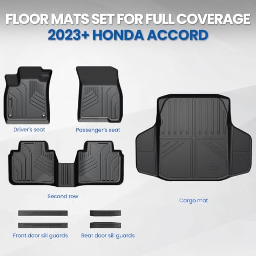 Floor Mats for Honda Accord 2023-2026 Hybrid & Gas, w/Cargo Mat - Image 2