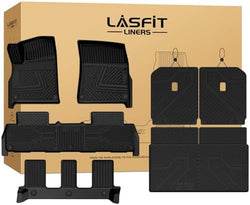 LASFIT Floor Mats for Rivian R1S 2022-2024, with Cargo & Backrest Mats by LASFIT