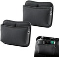 2 PCS Car Seat Side Storage Pocket, Leather Self-Adhesive Car Seat Storage Pouch, 5.94" x 7.44" Multifunctional Convenient Auto Organizer Bag for Phone Keys Sunglass & Wallet (Black) by Unknown