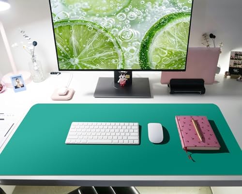 Bloss Green Desk Mat, Leather Desk Pad, Desk Matt for Desktop, Waterproof Desk Pad Mat, Computer Mat for Office Work/Home/Decor/Desk Protector/Cover(31.5 x 15.7 Inches) - Image 3