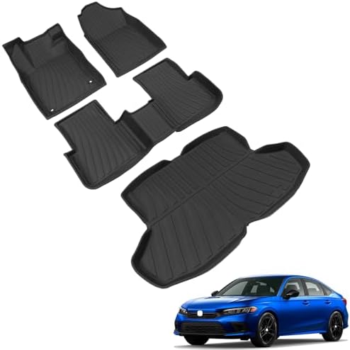 powoq Floor Mats Cargo Mat Compatible with 2022-2026 Honda Civic Sedan by powoq