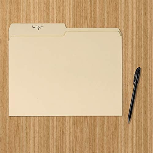 Amazon Basics Manila File Folders, Letter Size, 1/2 Tab in Left and Right Positions, 8.5" x 11", 36-Pack - Image 5