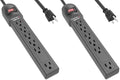 Amazon Basics Surge Protector Power Strip, 6-Outlet, 790 Joules, Circuit Breaker, LED Indicator Light, 6ft Extension Cord, Black (Pack of 2) by AmazonBasics