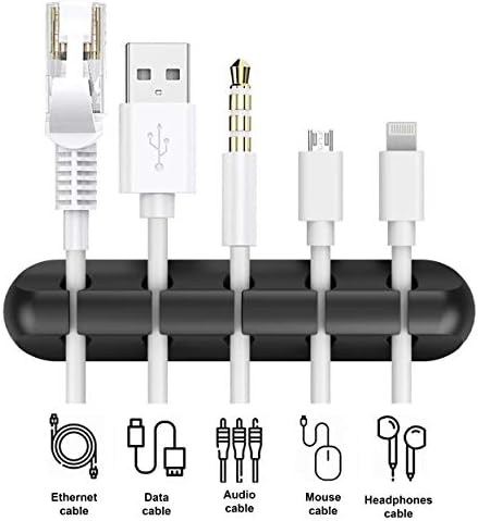 INCHOR Cord Organizer for Desk, Cable Organizer Cable Clips Holder Black - Image 3