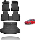 KELCSEECS Floor Mats & Cargo Liner Custom for 2014 2015 2016 2017 2018 2019 Nissan Sentra All Weather Floor Liners Car Mats Cargo Mat Nissan Sentra Floor Mats Trunk Mat Accessories Trunk Liner by KELCSEECS