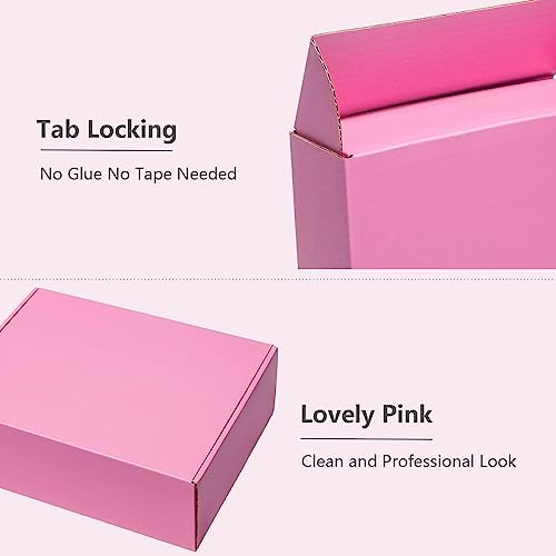 Timirog Pink Shipping Boxes 9x6.5x2 Inches 25 Pack Corrugated Cardboard - Image 4