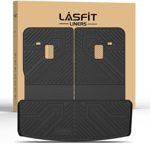 LASFIT Trunk Mat with Backrest Mat for GMC Acadia 2017-2023 by LASFIT