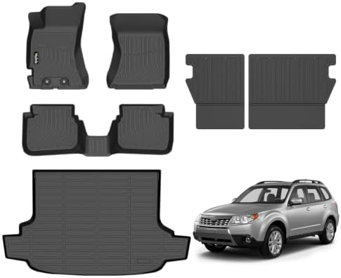 Floor Mats & Cargo Liner Backrest Mat for Subaru Forester 2009-2013 All Weather Liners Custom Fit Subaru Forester 2009-2013 Durable Accessories by Wailtnb