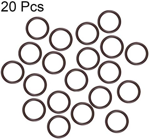 uxcell Fluorine Rubber O-Rings 17mm OD 13mm ID 2mm Width, Metric FKM Sealing Gasket, Pack of 20 - Image 2