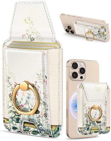 Shorogyt Compatible with Magsafe Wallet with Grip, Ink Bouquet by Shorogyt