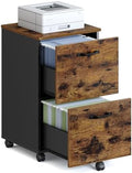 VASAGLE 2-Drawer File Cabinet, Small Rolling Filing Cabinet by VASAGLEbySONGMICSHOME