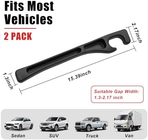 Car Seat Gap Filler Organizer 2 PCS Black Universal Seat Gap Plug Blocker Anti-Drop Console Catcher Phone Keys Storage for Car Truck SUV Auto Accessories Style2 - Image 2