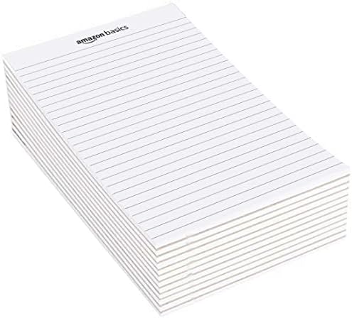 Amazon Basics Legal/Wide Ruled 8-1/2 by 11-3/4 Legal Pad, White, 600 Count (12 Pack of 50 Sheets) - Image 3