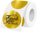 3 Inch Holographic Thermal Labels,Round Thermal Printer Labels,Waterproof Thermal Printer Stickers for DIY Logo Design,Name Tag,QR Code,Thanks Card 150 Labels/Roll (Brushed Gold) by Unknown