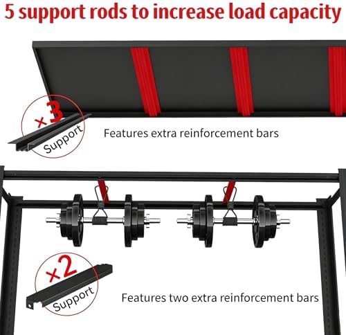 8,100 lbs Heavy-Duty Storage Shelves, 6-Tier Garage Shelving, Adjustable Shelving Units, Industrial Shelving, for Garage Storage, Heavy-Duty Garage Shelving (6T-84H x 62.03W x 24D)*2 - Image 5