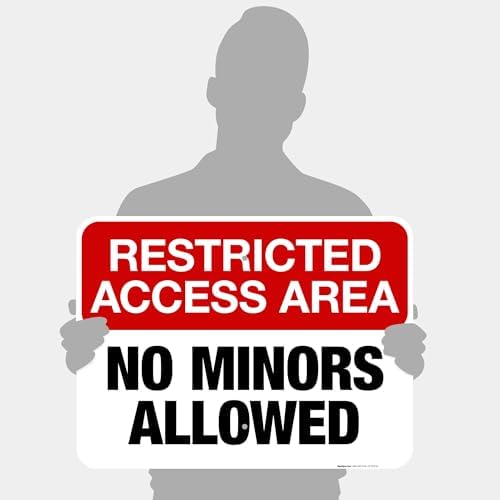Restricted Access Area No Minors Allowed Sign, 18x24 Inches, Rust Free .063 Aluminum, Made in USA by Sigo Signs - Image 4