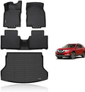 KELCSEECS Floor Mats & Cargo Liner for 2014 2015 2016 2017 2018 2019 2020 Nissan Rogue (Not Fit Sport) Car Mats Cargo Mat Trunk Mat All Weather Rogue Floor Mats Trunk Liner Black by KELCSEECS